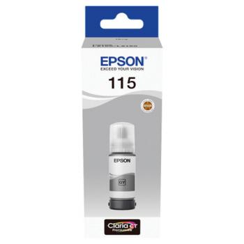 Чернила EPSON 115 (C13T07D54A) для СНПЧ L8160/L8180, серые, объем 70 мл, ОРИГИНАЛЬНЫЕ, C13T07D54A - Премиум Сервис