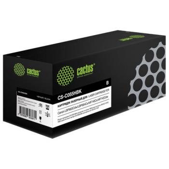 Картридж лазерный CACTUS (CS-C055HBK) для Canon LBP663Cdw/664Cx/MF746Cx/742Cd, черный, ресурс 7600 страниц - Премиум Сервис