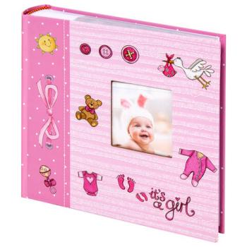 Фотоальбом BRAUBERG "It's a girl" на 200 фото 10х15 см, твердая обложка, бумажные страницы, бокс, розовый, 391145 - Премиум Сервис