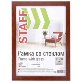 Рамка 21х30 см "итальянский орех" STAFF "Grand", багет 18 мм, стекло, МДФ, 391200 - Премиум Сервис