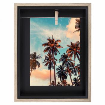 Рамка из МДФ BRAUBERG LOFT BLACK BOX, фото 13х18 см, с прищепкой, 20х25 см, 391290 - Премиум Сервис