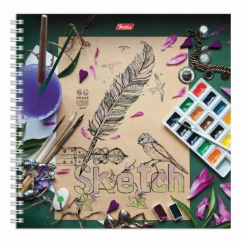 Скетчбук, белая бумага 120 г/м2, 210х210 мм, 60 л., гребень, "Будем рисовать", A258101 - Премиум Сервис
