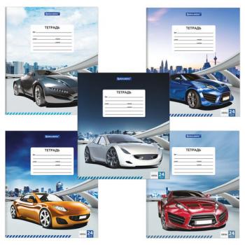Тетрадь 24 л. BRAUBERG, клетка, обложка картон, DRIVE CAR, 403005 - Премиум Сервис