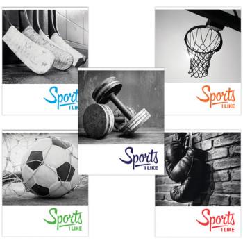 Тетрадь А5, 48 л., BRAUBERG, клетка, обложка картон, СПОРТ, 403035 - Премиум Сервис