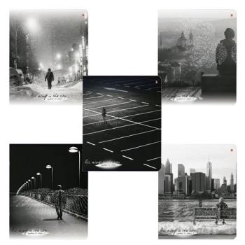 Тетрадь А5 48 л. АЛЬТ скоба, клетка, глянцевый лак, бумага 65 г/м2, "ГОРОД АНГЕЛОВ", 7-48-821 - Премиум Сервис