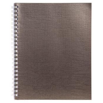 Тетрадь бумвинил, А5, 96 л., гребень, офсет №1, клетка, КОРИЧНЕВАЯ Metallic, HATBER, 96Т5бвВ1гр - Премиум Сервис