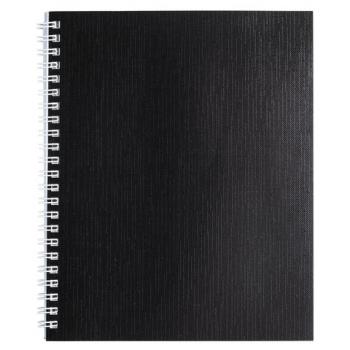 Тетрадь бумвинил, А5, 96 л., гребень, офсет №1, клетка, ЧЕРНАЯ Metallic, HATBER, 96Т5бвВ1гр - Премиум Сервис