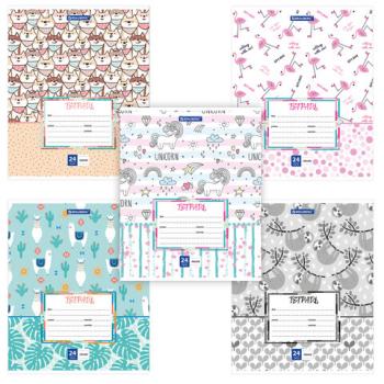 Тетрадь 24 л. BRAUBERG линия, обложка картон, "ЗАБАВНАЯ", 403586 - Премиум Сервис