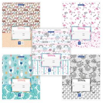 Тетрадь 24 л. BRAUBERG линия, обложка картон, "ЗАБАВНАЯ", 403586 - Премиум Сервис