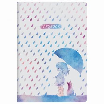 Тетрадь 40 л. в клетку обложка SoftTouch, бежевая бумага 70 г/м2, сшивка, А5 (147х210 мм), ДОЖДИК, BRAUBERG, 403764 - Премиум Сервис