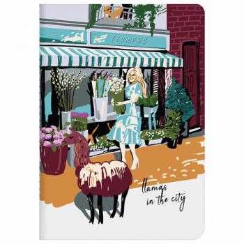 Тетрадь 40 л. в клетку обложка SoftTouch, бежевая бумага 70 г/м2, сшивка, А5 (147х210 мм), ЛАМЫ, BRAUBERG, 403776 - Премиум Сервис