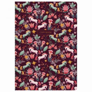 Тетрадь 40 л. в клетку обложка SoftTouch, бежевая бумага 70 г/м2, сшивка, А5 (147х210 мм), ЕДИНОРОГИ, BRAUBERG, 403782 - Премиум Сервис