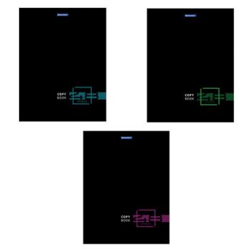 Тетрадь А4, 48 л., BRAUBERG, скоба, клетка, глянцевый лак, "DARK", 404042 - Премиум Сервис