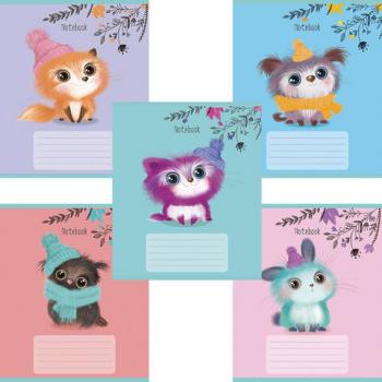 Тетрадь 12 л., ПЗБМ, клетка, фольга, "Шмяк!" (5 видов), 017996 - Премиум Сервис