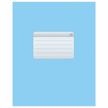 Тетрадь А5, 48 л., HATBER-ECO скоба, офсет №2 ЭКОНОМ, клетка, обложка мелованная бумага, "Голубая", 48Т5D1, 48Т5D1_27730 - Премиум Сервис