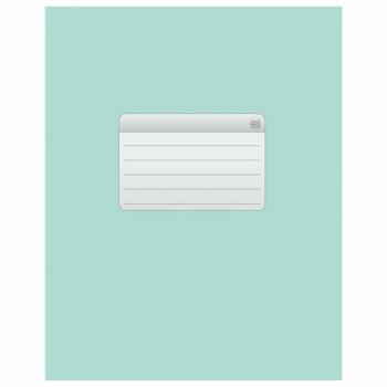 Тетрадь А5, 48 л., HATBER-ECO скоба, офсет №2 ЭКОНОМ, клетка, обложка мелованная бумага, "Зеленая", 48Т5D1, 48Т5D1_27731 - Премиум Сервис