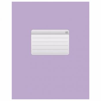 Тетрадь А5, 48 л., HATBER-ECO скоба, офсет №2 ЭКОНОМ, клетка, обложка мелованная бумага, "Фиолетовая", 48Т5D1, 48Т5D1_27728 - Премиум Сервис