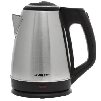 Чайник SCARLETT SC-EK21S25, 1,5 л, 1350 Вт, закрытый нагревательный элемент, сталь - Премиум Сервис