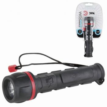 Фонарь светодиодный ЭРА R2AA, 3 x LED, обрезиненный корпус, питание 2xAA (в комплект не входят) - Премиум Сервис