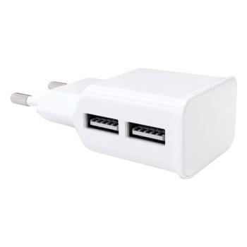 Зарядное устройство сетевое (220В) RED LINE NT-2A, 2 порта USB, выходной ток 2,1 А, белое, УТ000009405 - Премиум Сервис