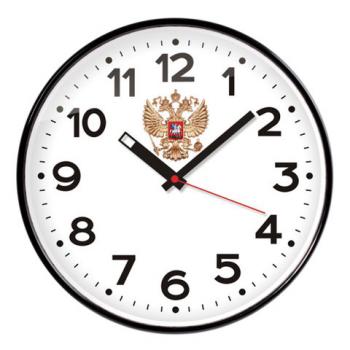 Часы настенные TROYKATIME (TROYKA) 77770732, круг, белые, черная рамка, 30,5х30,5х4 см - Премиум Сервис