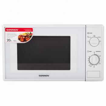 Микроволновая печь SONNEN MW2070B-5MW, 20 л, 700 Вт, таймер, механическое управление, белая, 454654 - Премиум Сервис
