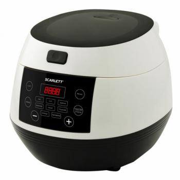 Мультиварка SCARLETT SC-MC410S26, 500 Вт, объем 3 л, 8 программ, белая/черная - Премиум Сервис