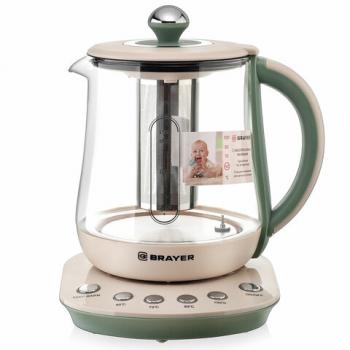 Чайник с терморегулятором и заварником BRAYER BR1015, 1,5 л, 2200 Вт - Премиум Сервис