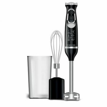 Блендер погружной BRAYER BR1241, 800 Вт, 2 режима, измельчитель, венчик, стакан, черный - Премиум Сервис