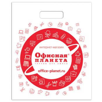 Пакет презентационно-упаковочный ОФИСНАЯ ПЛАНЕТА, 40х50 см, усиленная ручка, 500362 - Премиум Сервис