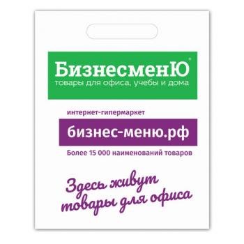 Пакет презентационно-упаковочный БИЗНЕСМЕНЮ, 40х50 см, усиленная ручка, 503226 - Премиум Сервис