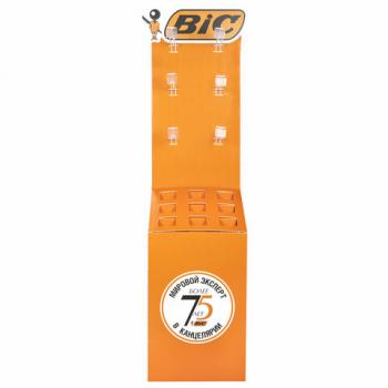 Стойка напольная для размещения товара BIC, 180х40х40 см, 9 отделений, 6 крючков, БЕЗ НАПОЛНЕНИЯ, 504158 - Премиум Сервис