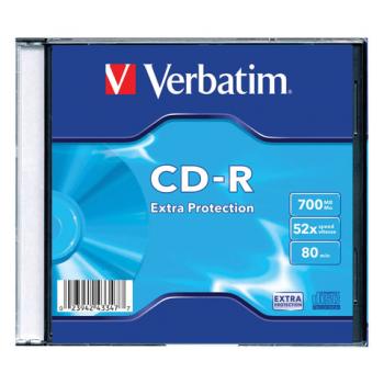 Диск CD-R VERBATIM DL, 700 Mb, 52х, Slim Case - Премиум Сервис