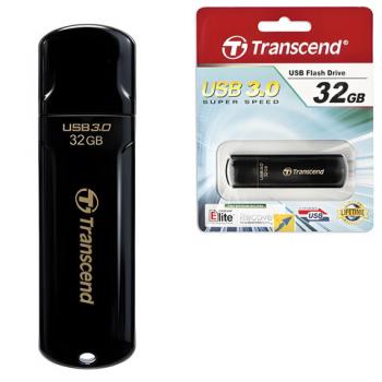 Флеш-диск 32 GB, TRANSCEND Jetflash 700, USB 3.0, черный, TS32GJF700 - Премиум Сервис