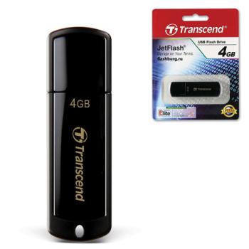 Флеш-диск 4 GB, TRANSCEND Jet Flash 350, USB 2.0, черный, TS4GJF350 - Премиум Сервис
