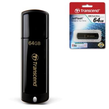 Флеш-диск 64 GB, TRANSCEND Jet Flash 350, USB 2.0, черный, TS64GJF350 - Премиум Сервис