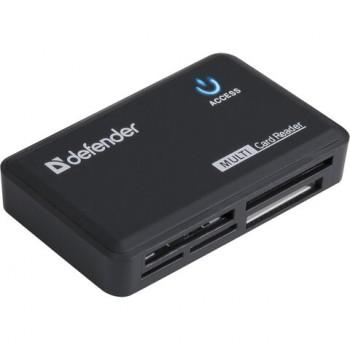 Картридер DEFENDER OPTIMUS USB 2.0, порты SD/MMC, TF, M2, MC, CF, XD, 83501 - Премиум Сервис