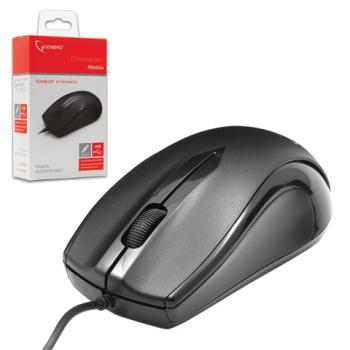 Мышь проводная GEMBIRD MUSOPTI9-905U, USB, 2 кнопки + 1 колесо-кнопка, оптическая, черная - Премиум Сервис