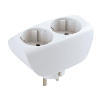 Сетевой тройник ЭРА, 2 розетки, с заземлением, со шторками, белый, SP-2e-W - Премиум Сервис