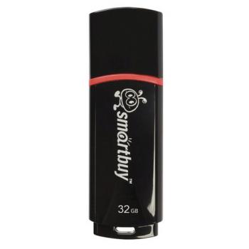Флеш-диск 32 GB, SMARTBUY Crown, USB 2.0, черный, SB32GBCRW-K - Премиум Сервис