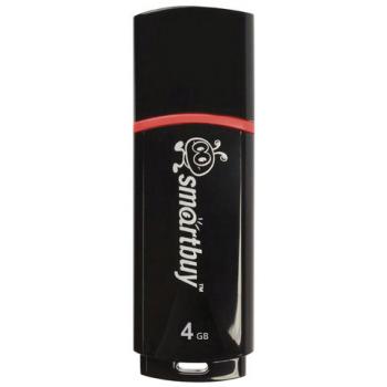 Флеш-диск 4 GB, SMARTBUY Crown, USB 2.0, черный, SB4GBCRW-K - Премиум Сервис