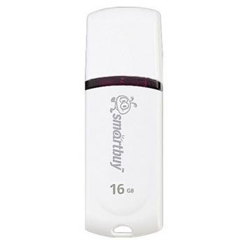 Флеш-диск 16 GB, SMARTBUY Paean, USB 2.0, белый, SB16GBPN-W - Премиум Сервис