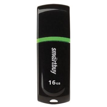 Флеш-диск 16 GB, SMARTBUY Paean, USB 2.0, черный, SB16GBPN-K - Премиум Сервис