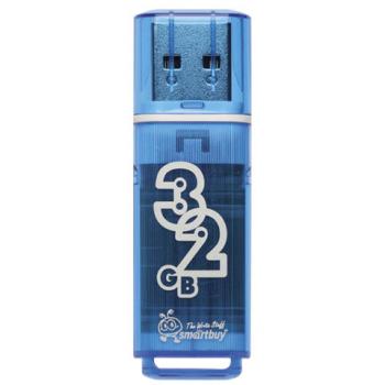 Флеш-диск 32 GB, SMARTBUY Glossy, USB 2.0, синий, SB32GBGS-B - Премиум Сервис