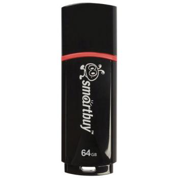 Флеш-диск 64 GB, SMARTBUY Crown, USB 2.0, черный, SB64GBCRW-K - Премиум Сервис