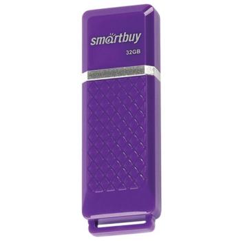 Флеш-диск 32 GB, SMARTBUY Quartz, USB 2.0, фиолетовый, SB32GBQZ-V - Премиум Сервис