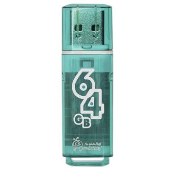 Флеш-диск 64 GB SMARTBUY Glossy USB 2.0, зеленый, SB64GBGS-G - Премиум Сервис