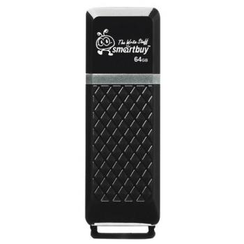 Флеш-диск 64GB SMARTBUY Quartz USB 2.0, черный, SB64GBQZ-K - Премиум Сервис