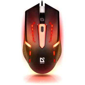 Мышь проводная DEFENDER Flash MB-600L, 800-1200 dpi, 4 кнопки + 1 колесо-кнопка, оптическая, черная, 52600 - Премиум Сервис
