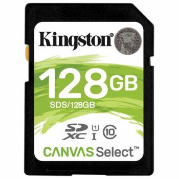 Карта памяти SDXC 128 GB KINGSTON Canvas Select Plus UHS-I U1, 100 Мб/сек (class 10), SDS2/128GB - Премиум Сервис
